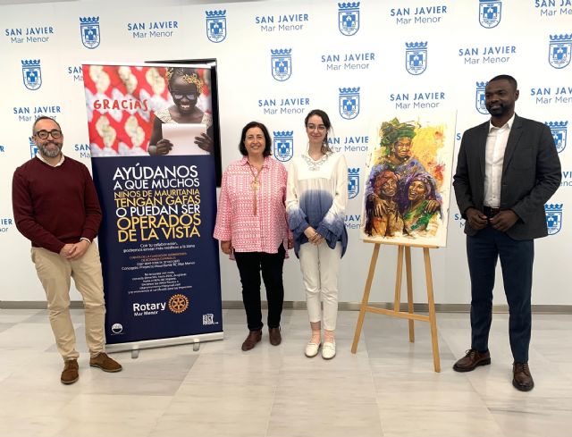 El vestíbulo del Ayuntamiento de San Javier expondrá el cuadro Alegría hasta su subasta solidaria por el Club Rotary Mar Menor - 1, Foto 1