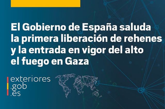 El Gobierno saluda la primera liberación de rehenes y la entrada en vigor del alto el fuego en Gaza - 1, Foto 1