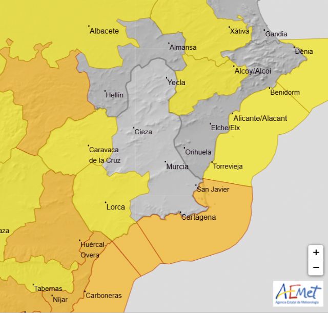 La Agencia Estatal de Meteorología informa sobre fenómenos adversos en la Región de Murcia - 1, Foto 1