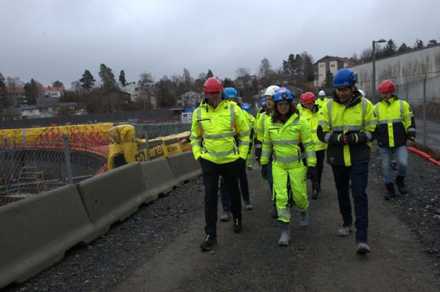 Óscar Puente visita las obras de la estación de metro de Fornebu en Oslo, ejecutadas por la española Dragados - 1, Foto 1