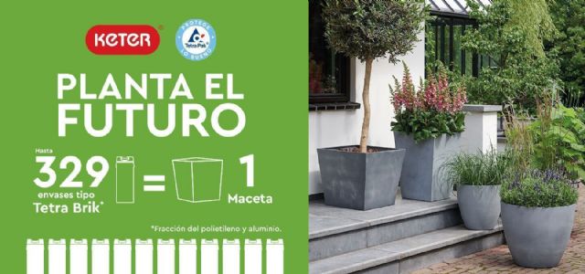 Keter y Tetra Pak se unen para impulsar la economía circular lanzando macetas fabricadas con polialuminio - 1, Foto 1