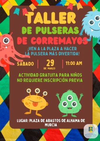 Taller Infantil Pulseras de Corremayos en la Plaza de Abastos este sbado 29 de marzo, Foto 1