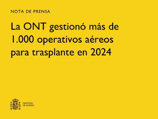 La ONT gestionó más de 1.000 operativos aéreos para trasplante en 2024 - 1, Foto 1