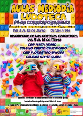 Abierto el plazo de inscripción para las Aulas de Mediodía del Plan Corresponsables - 1, Foto 1