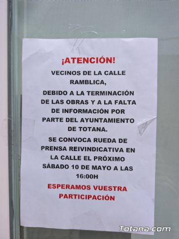 Los vecinos de la calle Ramblica exigen la paralizacin cautelar de las obras - 2