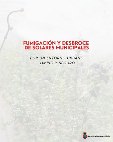 El Ayuntamiento de Mula inicia labores de fumigación y desbroce en solares municipales - 1, Foto 1