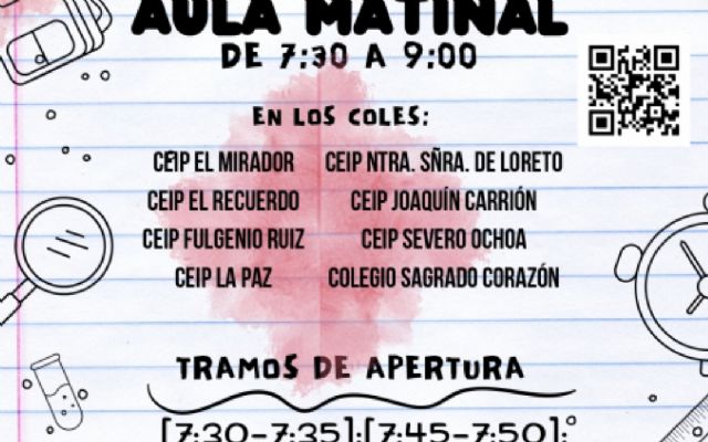 Abierto plazo para renovar o solicitar plaza para el Aula Matinal del curso 25-26 - 1, Foto 1