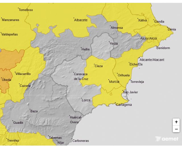 Meteorología amplia los avisos por altas temperaturas en la Región de Murcia para mañana lunes - 1, Foto 1