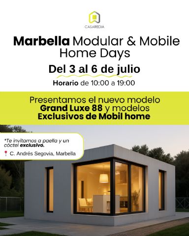 Casaredia Marbella presenta el exclusivo modelo Grand Luxe 88 y Mobil Homes únicas - 1, Foto 1