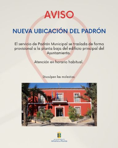 El servicio de Padrn Municipal se traslada provisionalmente a la planta baja del Ayuntamiento, Foto 1
