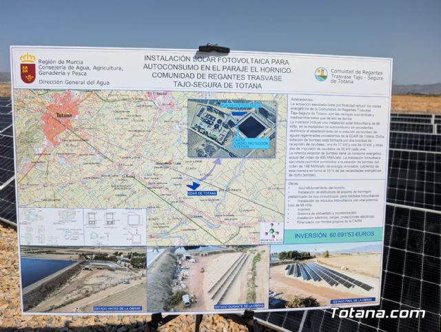 Inauguran una instalacin solar fotovoltaica en Totana para reducir costes energticos de la Comunidad de Regantes - 17