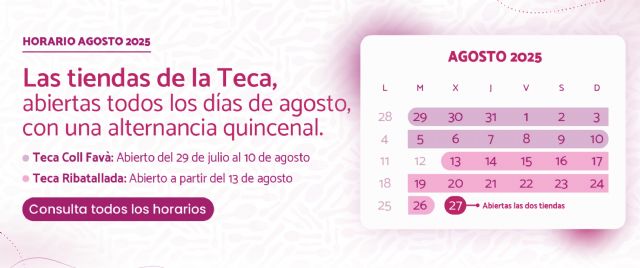Las tiendas de Coll Favà y Ribatallada de la Teca Sàbat, abiertas de forma alterna durante el mes de agosto - 1, Foto 1