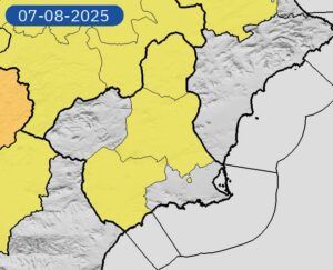La Agencia Estatal de Meteorología mantiene sus avisos de fenómenos adversos de nivel amarillo por Temperatura máxima de 38º C en la Región de Murcia - 1, Foto 1