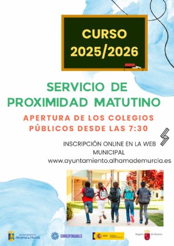 Informacin sobre el Servicio Municipal de Proximidad Matutino para el curso 2025- 2026, Foto 1