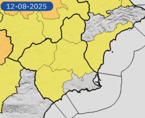 La Agencia Estatal de Meteorología mantiene sus avisos de fenómenos adversos de nivel amarillo por temperaturas y tormentas, para hoy 12 de agosto en las siguientes zonas: - 1, Foto 1