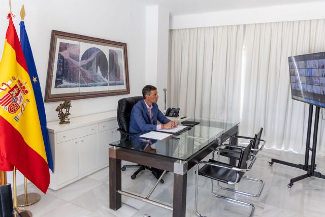 Pedro Sánchez participa en la reunión virtual de la Coalición de Voluntarios para Ucrania - 1, Foto 1