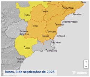 La AEMET actualiza sus avisos para hoy lunes y mañana martes con nivel amarillo y naranja - 1, Foto 1