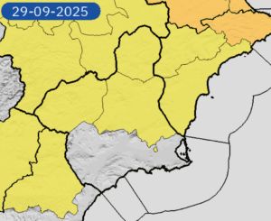 La Agencia Estatal de Meteorología emite boletín por fenómenos adversos de nivel amarillo por lluvia y tormenta en la Región de Murcia - 1, Foto 1
