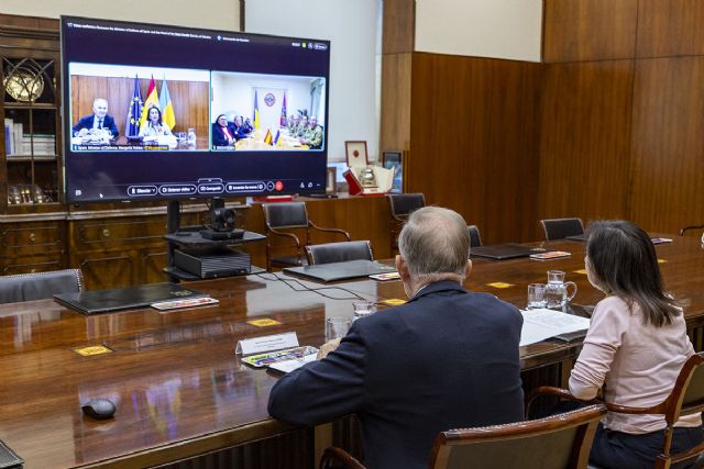 La ministra de Defensa mantiene una videoconferencia con los mandos de la Guardia Militar de Fronteras de Ucrania - 1, Foto 1