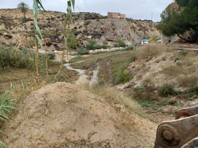 Continúan las actuaciones de conservación y mantenimiento del cauce del Río Mula a su paso por Los Baños - 1, Foto 1