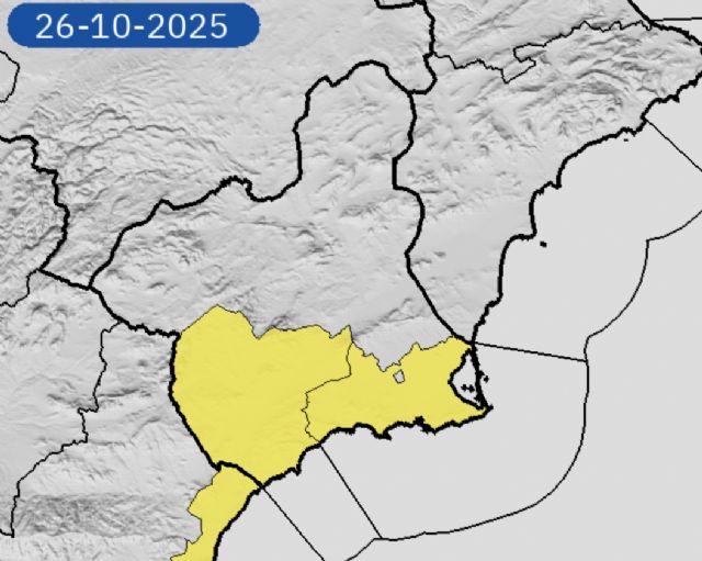 Meteorología actualiza la alerta amarilla por lluvias y tormentas en la Región de Murcia - 1, Foto 1