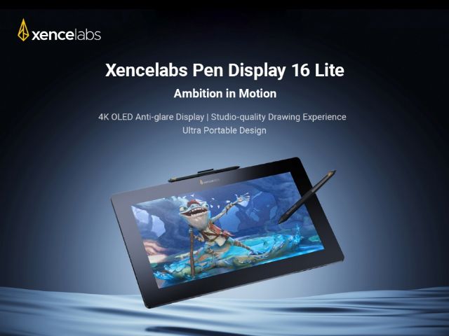 Ya está disponible la pantalla OLED 4K Xencelabs Pen Display 16 Lite - 1, Foto 1