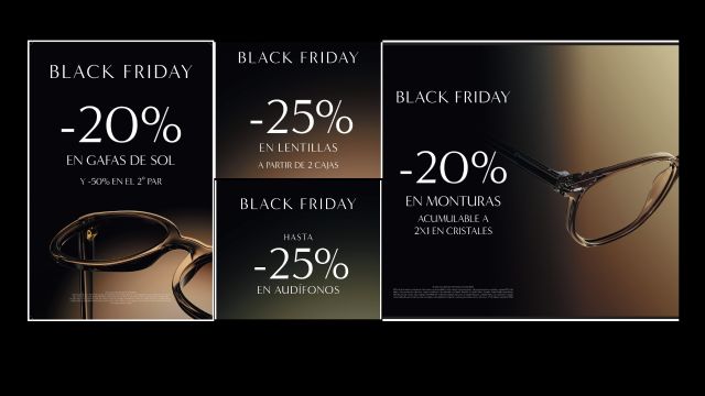 OPTICA2OOO celebra el Black Friday con descuentos de hasta el 25% en gafas, lentillas y audífonos - 1, Foto 1