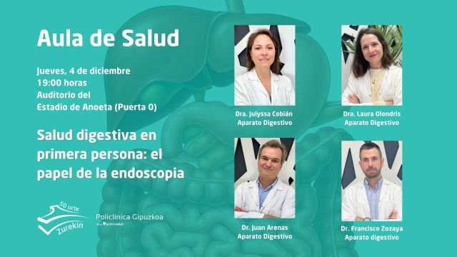 Aula de Salud de Policlínica Gipuzkoa: ´Salud digestiva en primera persona: el papel de la endoscopia´ - 1, Foto 1