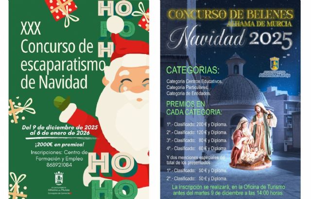 Arranca en Alhama la XXX edición del Concurso de Escaparatismo y el tradicional Concurso de Belenes 2025