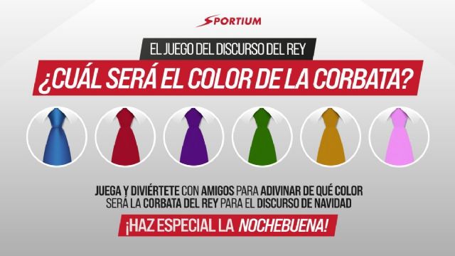 Adivina el color de la corbata del Rey, el juego de Sportium para esta Nochebuena - 1, Foto 1