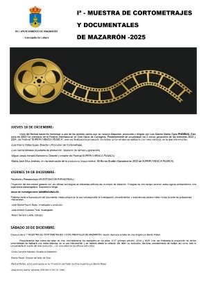 Presentan la I Muestra de Cortometrajes y Documentales de Mazarrón 2025 - 1, Foto 1