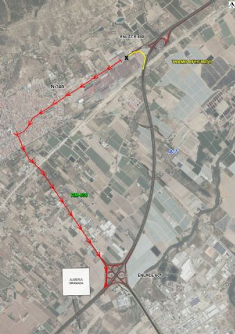 Corte temporal del ramal de incorporaci�n a la A-7 en sentido Lorca/Almer�a por las obras del AVE