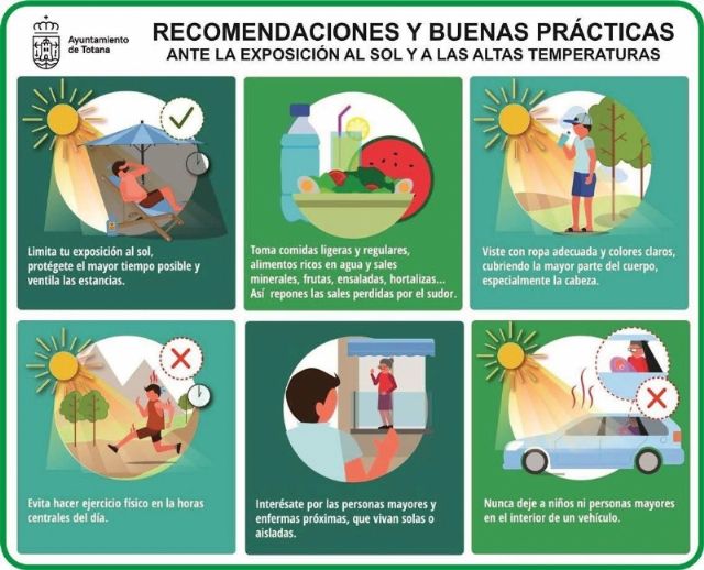 Se insta a la población a extremar las medidas de protección ante la previsión de altas temperaturas en los próximos días