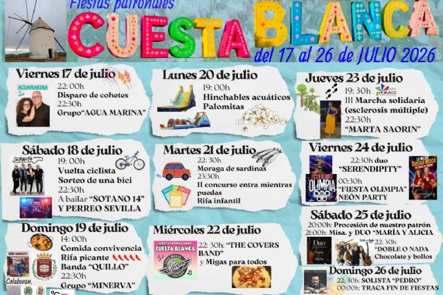 Cuesta Blanca encara los d�as centrales de sus fiestas patronales con m�sica, gastronom�a y los actos en honor a Santiago Ap�stol