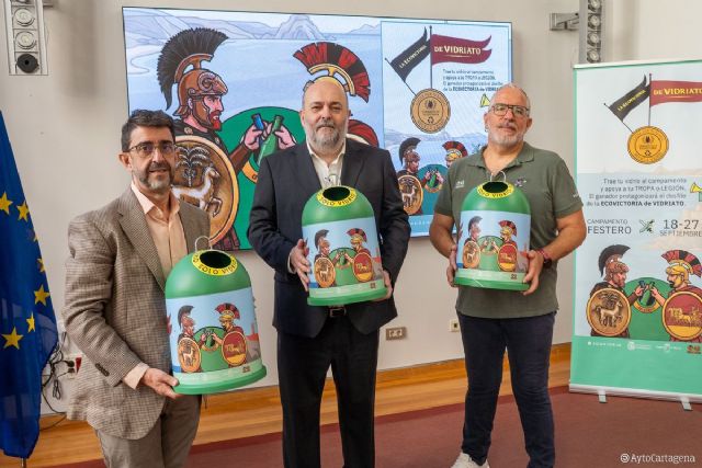 Cartagena refuerza su compromiso con el reciclaje de vidrio durante las Fiestas de Carthagineses y Romanos