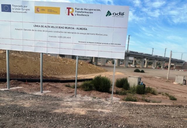 El Ministerio de Transportes va a licitar el despliegue de 134 pantallas de integración ambiental y acústica en el tramo Murcia-Lorca de la Línea de Alta Velocidad por 109 millones de euros