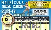 La Escuela de Danza Manoli Cnovas abre el plazo de matrcula para el curso 2016-2017