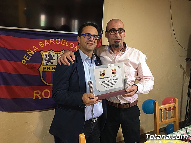 La Peña Barcelonista de Totana estuvo presente en el VII aniversario de la PB Roldn - 4
