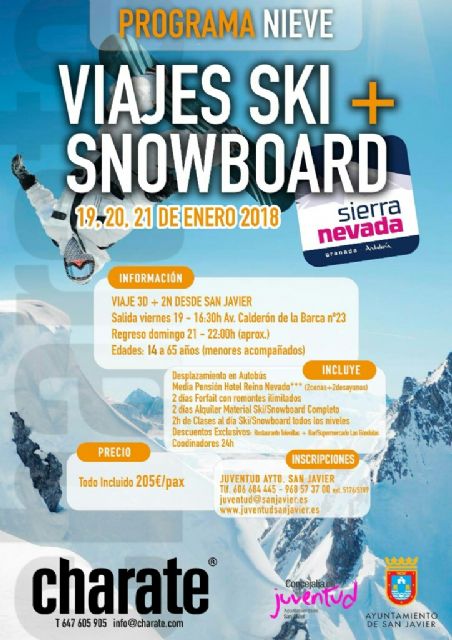 Juventud oferta su viaje a la nieve para la práctica de esquí o snowboard, del 19 al 21 de enero - 1, Foto 1