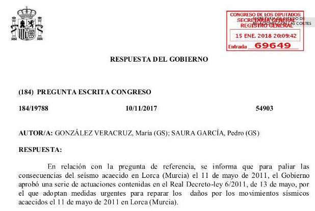 PSOE: El Gobierno de Rajoy se lava las manos sobre la problemática por la devolución de las ayudas de los terremotos - 2, Foto 2