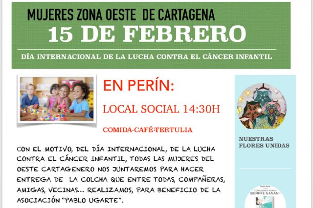 Las mujeres del oeste de Cartagena sortean una colcha solidaria a beneficio de ´Pablo Ugarte´ - 1, Foto 1