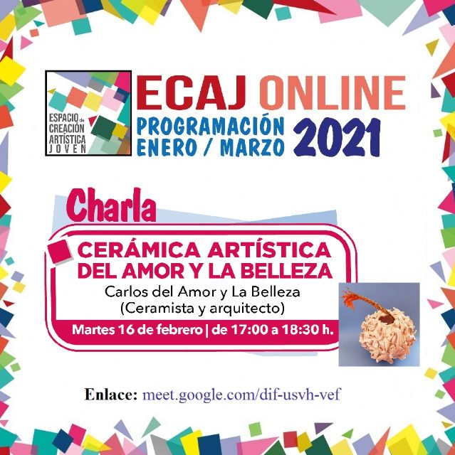 La Concejalía de Juventud de Molina de Segura organiza la charla Cerámica artística del Amor y la Belleza el martes 16 de febrero - 1, Foto 1