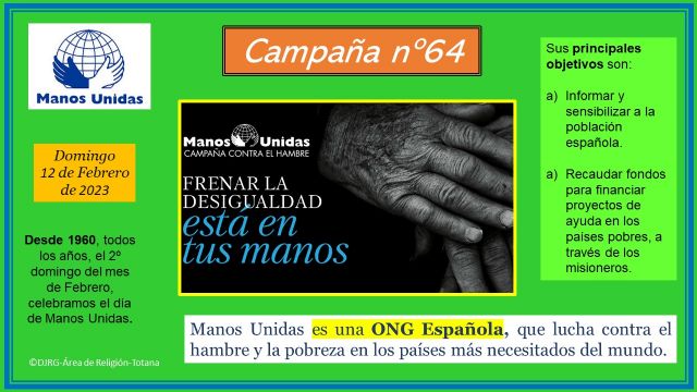 Manos Unidas 2023 Campaña nº64 “Frenar la desigualdad está en tus manos”, Foto 2