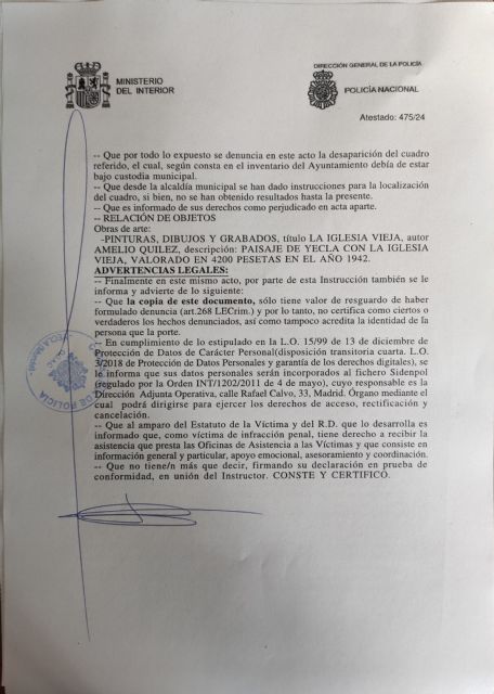 El PSOE presenta una denuncia ante la desaparición de una importante obra de arte comprada por el ayuntamiento - 1, Foto 1