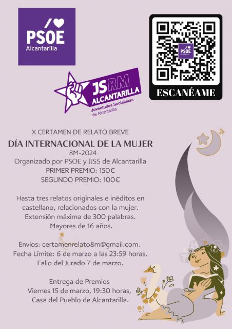 PSOE y JJSS de Alcantarilla convocan el X Certamen de Relato Breve Día Internacional de la Mujer - 2, Foto 2