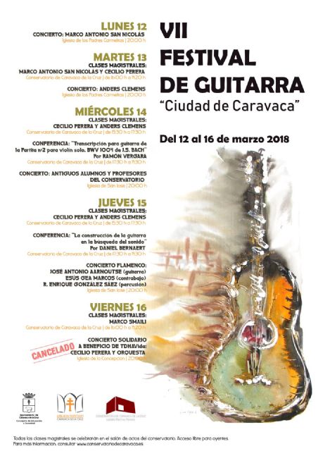 El Festival de Guitarra 'Ciudad de Caravaca' se celebra esta semana con clases magistrales, conferencias y conciertos - 1, Foto 1