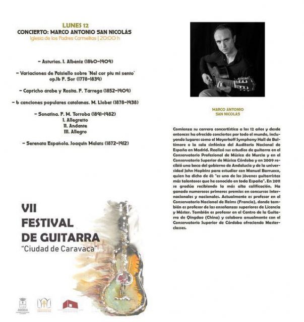 El Festival de Guitarra 'Ciudad de Caravaca' se celebra esta semana con clases magistrales, conferencias y conciertos - 3, Foto 3