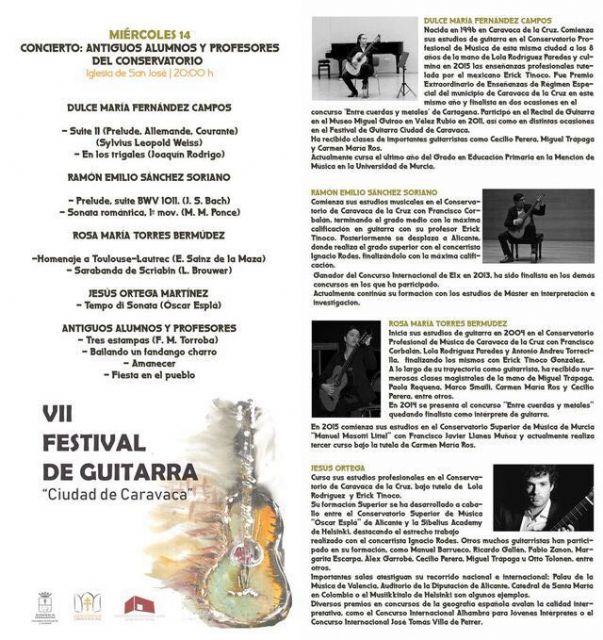 El Festival de Guitarra 'Ciudad de Caravaca' se celebra esta semana con clases magistrales, conferencias y conciertos - 5, Foto 5