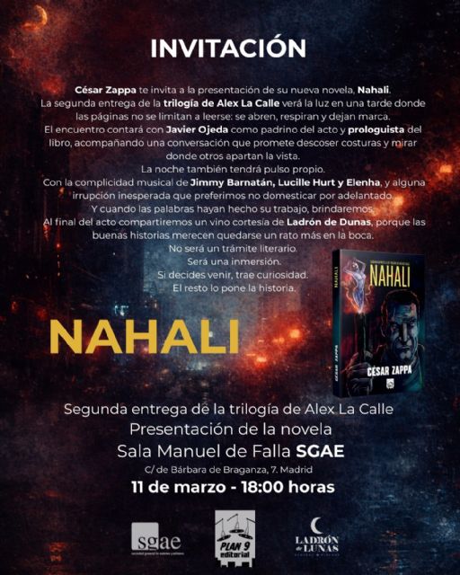 César Zappa publica Nahali, segunda entrega de la trilogía de Álex La Calle, con Javier Ojeda de Danza Invisible - 4, Foto 4