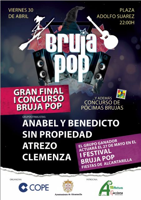 Cuatro grupos participarán en la final del Concurso Bruja Pop el próximo 30 de abril, - 1, Foto 1